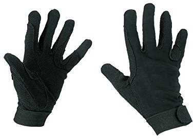 Agritura Covalliero Guantes de Montar algodón, Jersey, Talla XS Negro