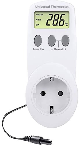 Renkforce UT300 Raumthermostat Zwischenstecker -40 bis 99 °C, Weiß