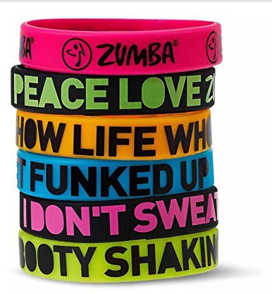 Zumba Braccialetti Express Yourself A0A00524 (6PK), 7.5 inches, Gomma