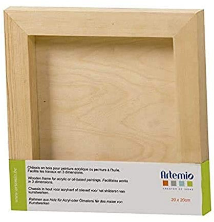 Artemio Châssis Bois 3D à Décorer, Bois, Beige, 20 x 2 x 20 cm VITAB2020