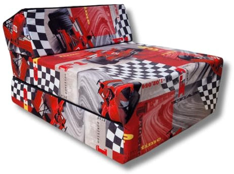 Natalia Spzoo – 3-teilige klappbare Schaumsessel (160 x 60 x 12 cm) gemütliche Faltmatratze für einen erholsamen Schlaf – Klappmatratze mit Schaumstoffkern & abnehmbarem Bezug Autos