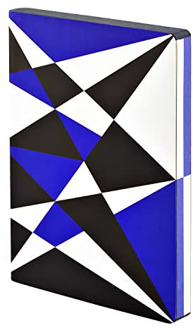 Nuuna Notizbuch A5+ | Graphic L - Kaleidoscope | Dotted Journal | 3,5mm Punktraster | 256 nummerierte Seiten | 120g Premium-Papier | Leder weiß | nachhaltig produziert in Deutschland