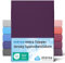 etérea Extra Jersey Topper Spannbettlaken 140x200cm - 160x220cm Pflaume bis 10 cm Höhe 100% Baumwolle Spannbetttuch Oekotex Bed Sheets Leintuch Bettbezug Bettlaken Topper 140x200 cm - 160x220 cm Lila