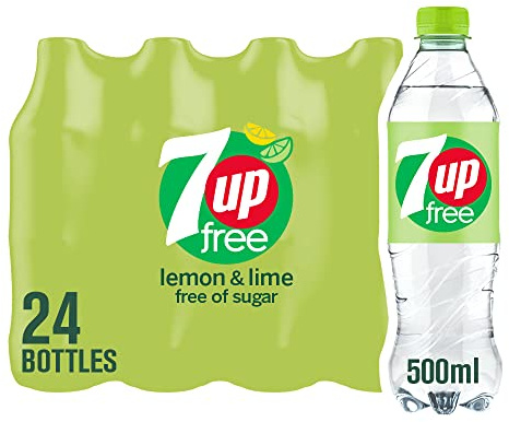 7UP Free - Lemon & Lime Flavoured Fizzy Drink - Sugar-Free - 24 x 500ml