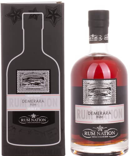 RUM NATION - Demerara Solera N.14 - Rhum Vieux Ambré - Origine : Guyane Britannique - Notes d'Epice & Cacao - 40% Alcool - 70 cl