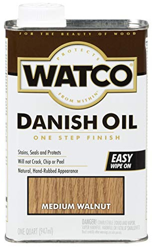 Watco A65941 Danish Oil Wood Finish, Quart, Medium Walnut