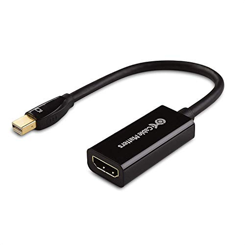 Cable Matters 4K Mini DisplayPort to HDMI 4K Adapter (Mini DP to HDMI Adapter) in Black - Thunderbolt and Thunderbolt 2 Port Compatible
