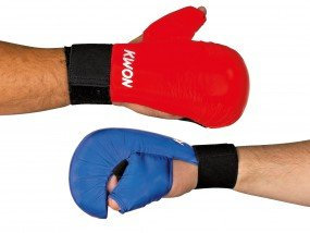 Kwon Karate Handschutz, mit Daumenschaufe, blau, Gr. XL