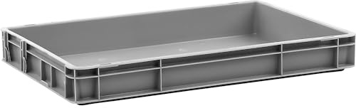 kaiserkraft FRANKEL Bac gerbable normes Europe | capacité 12 l | L x l x h 600 x 400 x 75 mm | PP | gris