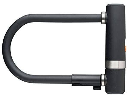 Axa Bike D-Lock with Security Cable 1x Rahmenschloss, schwarz, Einheitsgröße