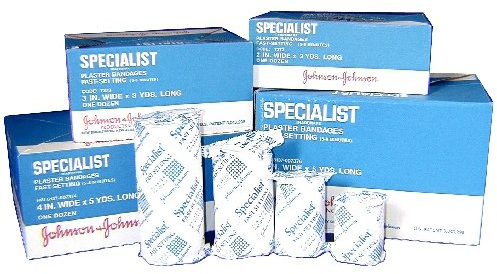 Johnson and Johnson Specialist Extra-Fast Setting Plaster Casting Bandage, 5x5yd (12 pk)