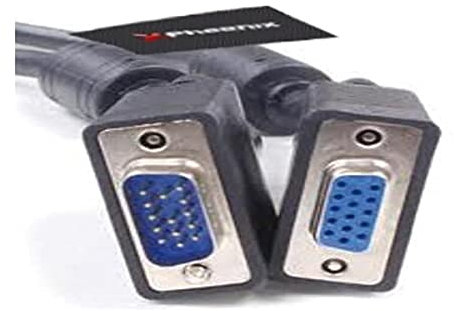 Cable/PROLONGADOR/ALARGADOR VGA Phoenix Macho Hembra 1.8M Negro
