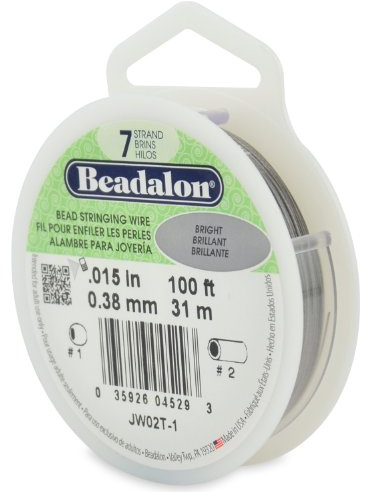 Beadalon 0.38 mm Diameter 31m 7 Strand Wire Bright Reel