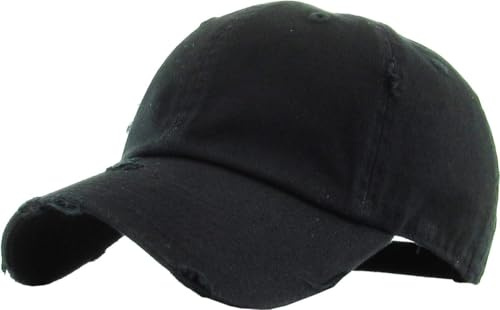 KBETHOS KNW-2364 BLK (8) The Real Original Fitted Flat-Bill Mens Hat True-Fit, 9 Sizes & 20 Colors, Black