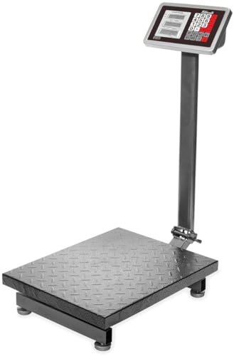 XtremepowerUS 700LB Weight Computing Postal Scale Digital Floor Large Platform Warehouse Shipping LB Price Calculator Luggage Package Shipping Mailing Postal Scale with Accurate LB/KG Foldable