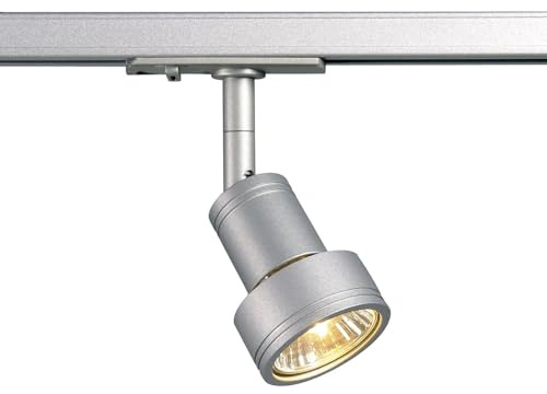 SLV Gris monofásico Puri, Spot» led, proyector, luminaria de Techo, Sistema de Carril, iluminación Interior / GU10 50 W