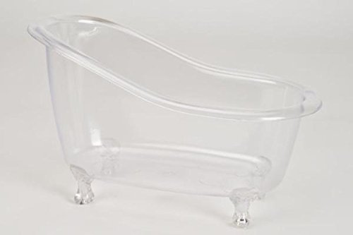 Accentra Deko Badewanne Kunststoff transparent zum Befüllen 26x13,7x15,5cm