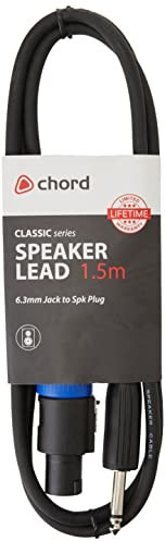 Chord Citronic | Classic Speaker Lead 6.3mm Mono Jack to SPK Plug | Durable Audio Cable for Hi-Fi and Professional Speakers