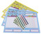 Kartenhaus und Papierbelohnungstafel, 4 Tabellen und 225 Folien Sternaufkleber pro Packung