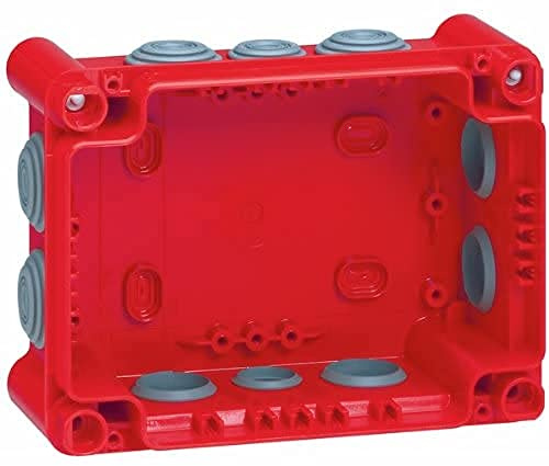 092045 Boîte De Dérivation Rectangulaire Plexo Dimensions 155x110x74mm Rouge Pour Erp - 10 Entrées - Legrand