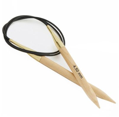 KnitPro - Ferri per Lavorare a Maglia circolari, 80 cm x 4,5 mm, Colore: Betulla