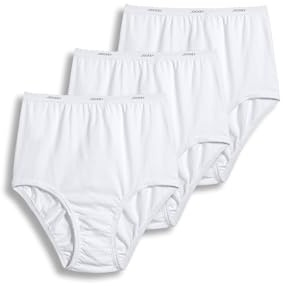 Jockey Women's Underwear 100% Cotton Classic Brief - 3 Pack, White, 7