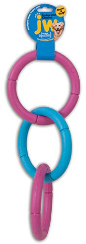 JW Pet Interactive Rubber Tug & Chew Toy Dog Toy, Large