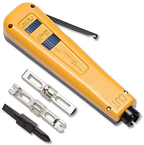 Fluke Networks 10051501 D914 Impact Punch Down Tool with EverSharp 66/110 Plus Screwdriver Blade