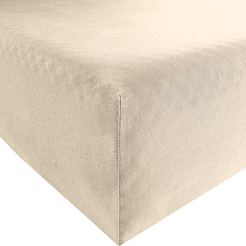 Erwin Müller Spannbettlaken 2er- Pack Doppel-Jersey, Natur Größe 90x190 cm - 100x200 cm - strapazierfähig, temperaturausgleichend, faltenfrei, mit Rundumgummi