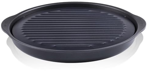 TECHEF - TRUE GRILL PAN - Stovetop Nonstick Indoor/Outdoor Smokeless BBQ Grill Set, including a Grill Plate and Alumium Drip Tray
