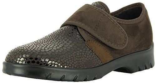 VAROMED Strasbourg Damenschuhe 31311-52 Damen Slipper, Stretchschuhe, Hausschuhe, Rehaschuhe, Therapieschuhe, Mocca, EU 38