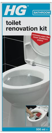 HG Toilet Renovation Cleaning Kit, Effective Bathroom & WC Cleaner, Cleans and Descales Toilet Bowl & Under Toilet Rim, Limescale & Stain Remover - 500ml (318006106)