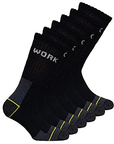 Fontana Calze, 6 paia di Calze da Lavoro rinforzate su punta e tallone mod. CORTO misura 39-42