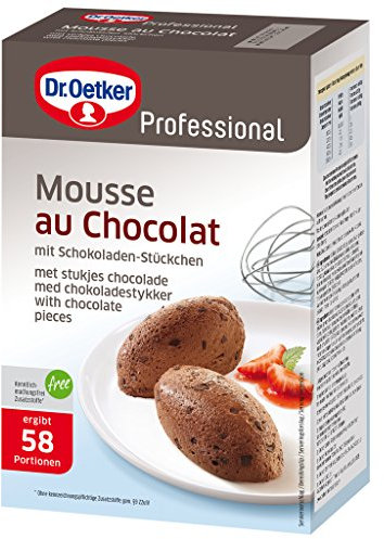 Dr. Oetker Professional Mousse au Chocolat mit Schokoladenstückchen, Dessertpulver in 1 kg Packung