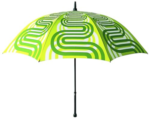 Illuminated Stick Umbrella with LED Light, Lightweight Rain Umbrella for Night Walking, Wind-Resistant Full-Size Green