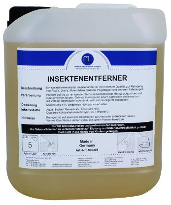 MW Insekten Entferner Löser Reinigung Reiniger Pflege Auto Konzentrat 5L