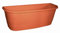 Geli Blumenkasten Maya aus Kunststoff mit Bew?sserung und Balkonkasten Haltern, Farbe:Terracotta