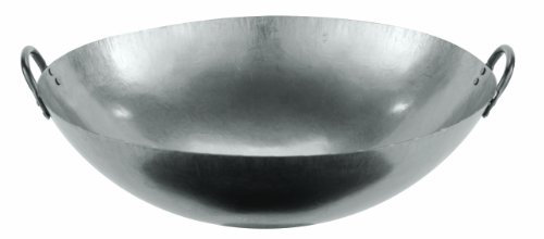 Paderno World Cuisine 24-tums dubbelhanterat stål kinesisk wok