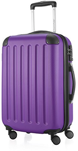 HAUPTSTADTKOFFER - SPREE - Bagaglio a mano, Valigia rigida, Trolley espandibile, 4 ruote doppie, TSA, 55 cm, 42 litri, Viola