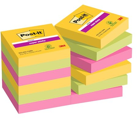 Post-it 7100072724 48 x 48 mm Klisterlappar, Flerfärgade