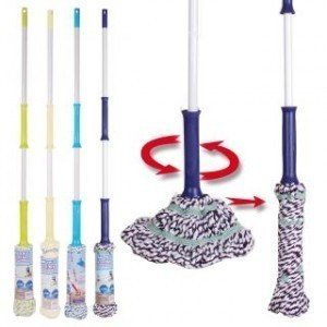 LIFETIM Balai MOP Magique A Frange Twist - Couleur Selon ARRIVAGE - ESSORAGE Automatique Microfibre SERPILLIERE