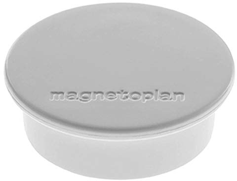 Magnethållare färg, diameter 40 x 13 mm, 10 stycken, grå