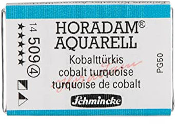 Schmincke – HORADAM® AQUARELL - feinste Künstler-Aquarellfarben, 509 Kobalttürkis, 14 509 043, 1/1 Näpfchen