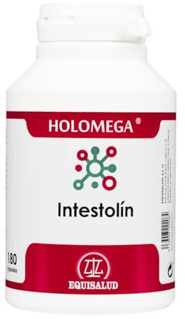 Equisalud - Holomega Intestolín 180 Cápsulas - Soporte para el Confort Digestivo y el Bienestar de la Microbiota Intestinal - L-Glutamina, Prebióticos y Biotina