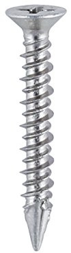 TIMco 104Z BZP Countersunk PVC Window Screw 4.3 x 25 - Zinc (Box of 1000)
