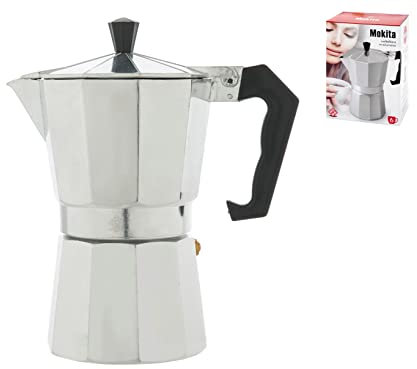 Home Mokita Caffettiera, Plastica, Argento/Nero, 6 Tazze