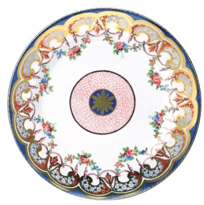 Gold Daisy Wallace Collection Painted Enamel Plate