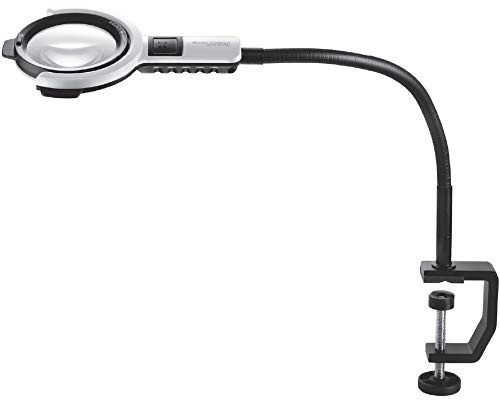 Eschenbach Lupenleuchte varioLED Flex, 6dpt, 2,5X, Ø 76mm, Stativ 350 mm
