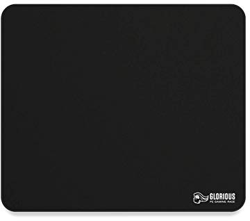GLORIOUS Gaming Cloth Gaming Mousepad (Large) - Stitched Edges, Smooth Surface for Speed & Control, Anti Slip Base, Machine Washable, Large (330 x 280 x 3mm) - Black