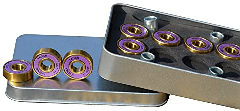 BEXTREME Rodamientos ABEC 11 de Alta precisión. Cojinetes de Titanio para Skateboard, Longboard, Patines, monopatines, patinetas, Scooter, Patinete, Skate, surfskate, Cruiser, Penny